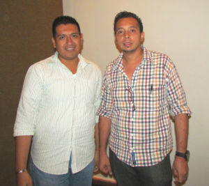 Manuel Alejandro Hernández, director de Logística, y Edgar Cobián, director general del Mariachi PV Fest.