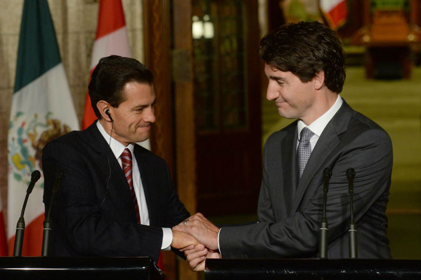 El anuncio se produjo después de una reunión que Trudeau mantuvo en Ottawa con el presidente de México, Enrique Peña Nieto.