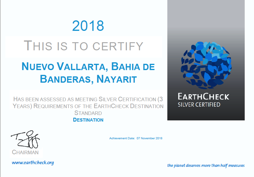 CERTIFICADO EARTH CHECK2 On Bahia Magazine Destinos Ecología Entrada
