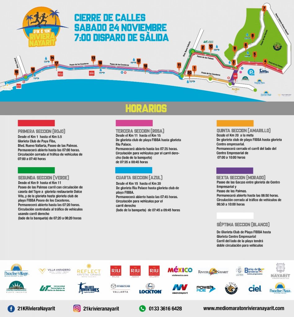 cierre vialidades medio maraton On Bahia Magazine Destinos nuevo vallarta Evento