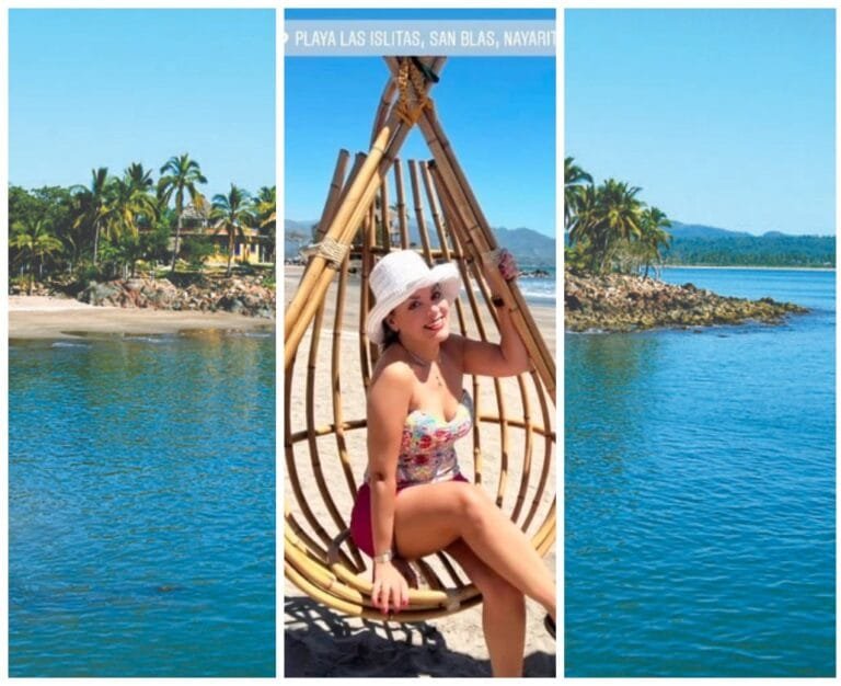Tatiana impacta en traje de baño en las playas de San Blas
