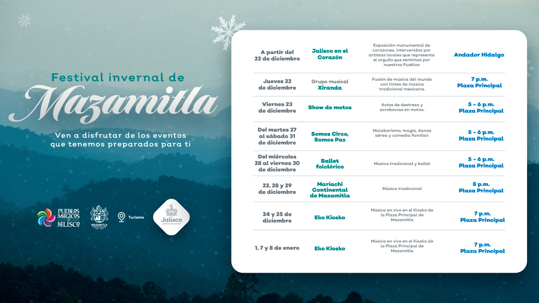 programa mazamitla festival invernal On Bahia Magazine Destinos Todo Turismo Entrada