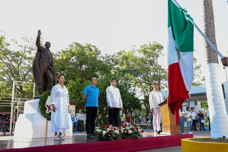 Conmemoran autoridades el legado de Benito Juárez