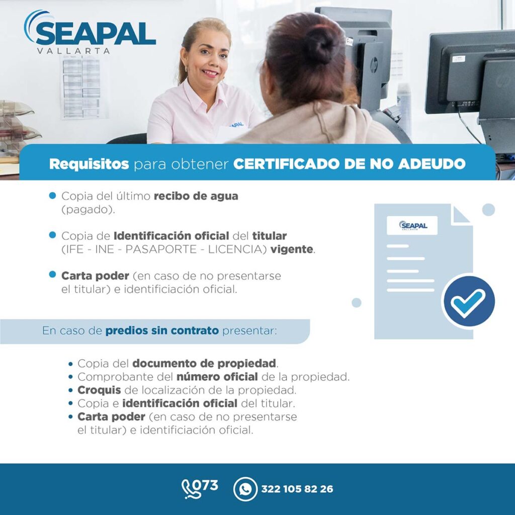 Certificado de no adeudo un tramite facil y sencillo en SEAPAL Vallarta 02 On Bahia Magazine Destinos Ayuntamiento de Puerto Vallarta Entrada