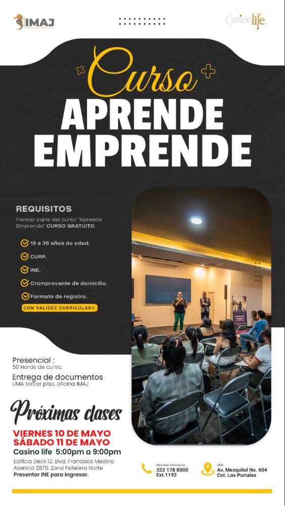 Invitan a jovenes a participar en el curso Aprende Emprende02 On Bahia Magazine Destinos Gobierno Entrada