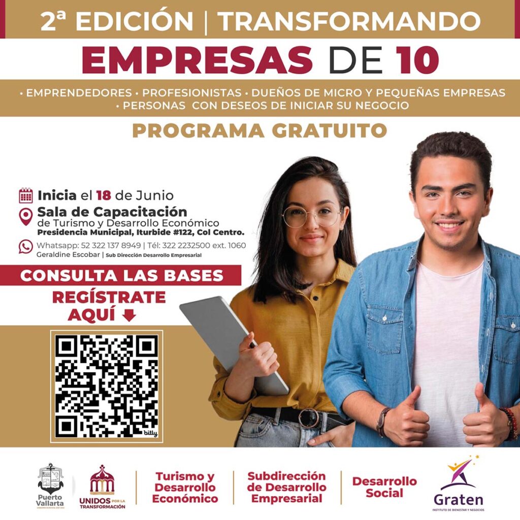 Anuncian segunda edicion del programa Transformando Empresas de 10 01 On Bahia Magazine Destinos Ayuntamiento de Puerto Vallarta Entrada