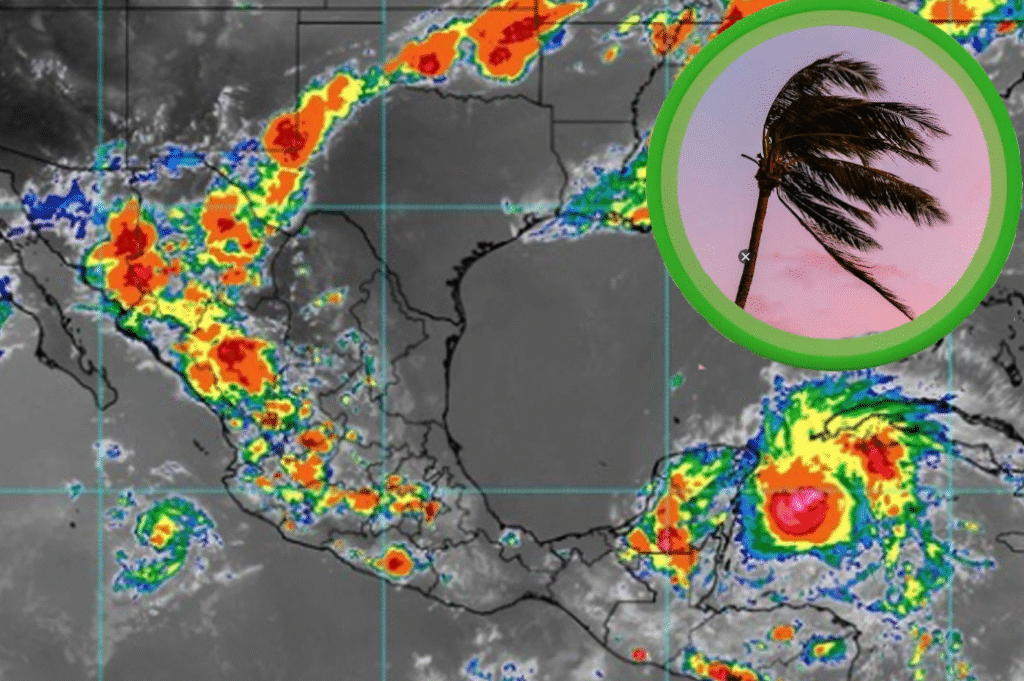 Inicia en mayo la Temporada de Huracanes 2025; se esperan 36 fenómenos en México 1 Grafico de un mapa que representa la Temporada de Huracanes en México.