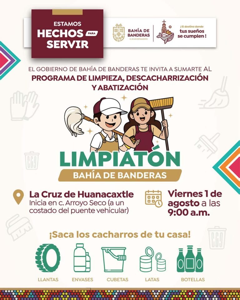 El “Limpiatón” llegará a La Cruz de Huanacaxtle