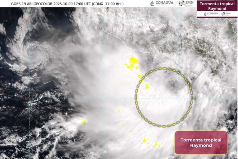 Tormenta Tropical Raymond provoca suspensión de clases en Jalisco