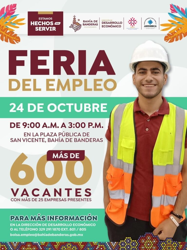 Feria del Empleo en Bahía de Banderas reunirá a 26 empresas