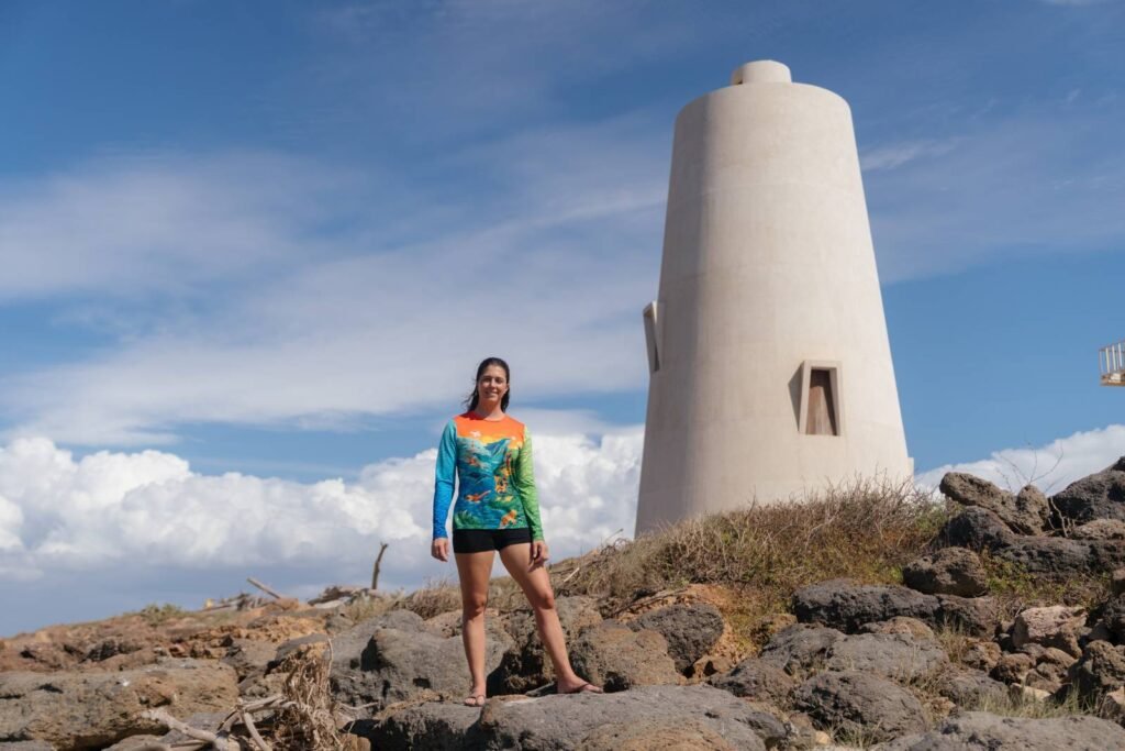 Como parte del reto Mar y Montaña 2025, la nadadora mexicana Stephanie Montero en la Costalegre. 