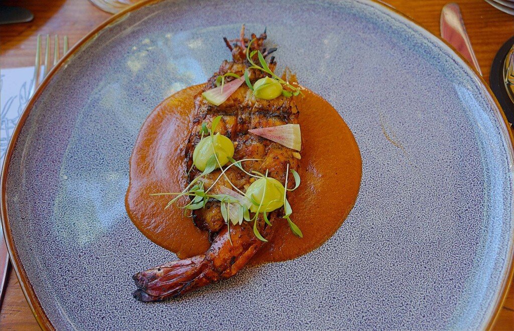 Camarón barbón zarandeado.