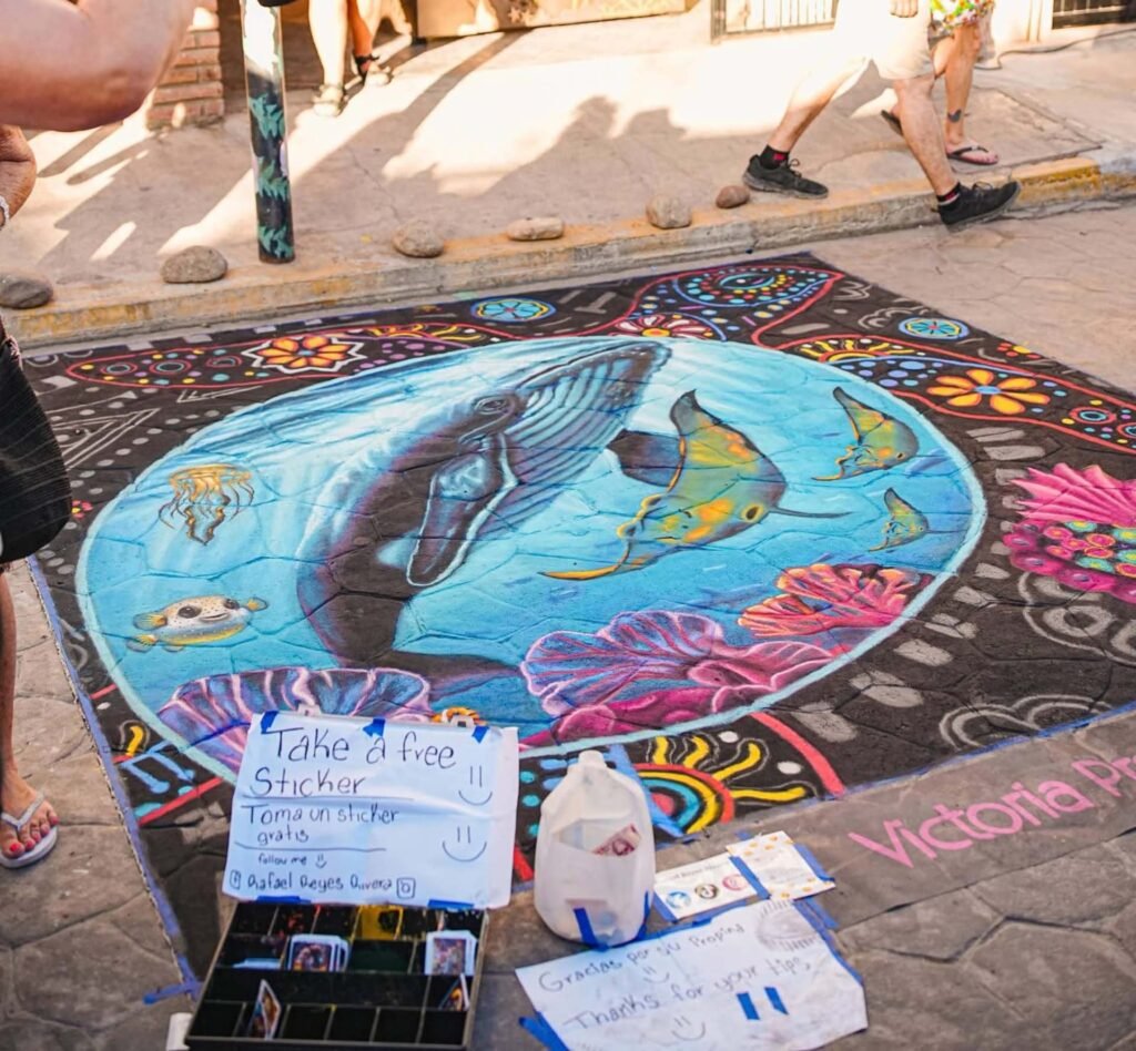 Festival del Gis en Bucerías celebra arte urbano.