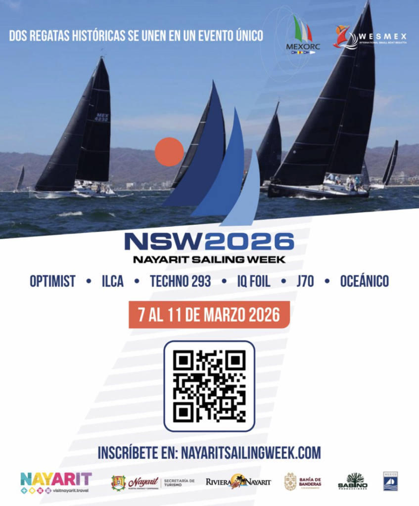 NAYARIT SAILING WEEK 2026: El mayor evento de vela en Latinoamérica zarpa en marzo 1 Cartel del Nayarit Sailing week 2026.