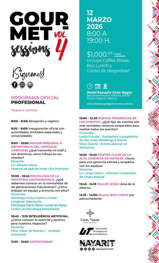 Gourmet Sessions Vol. 4: El Futuro de la Industria Turística 3 Programa para Profesionales