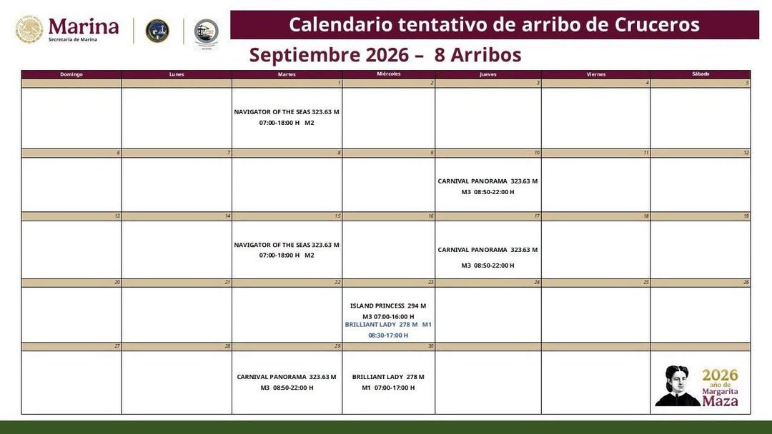 calendario de cruceros puerto vallarta